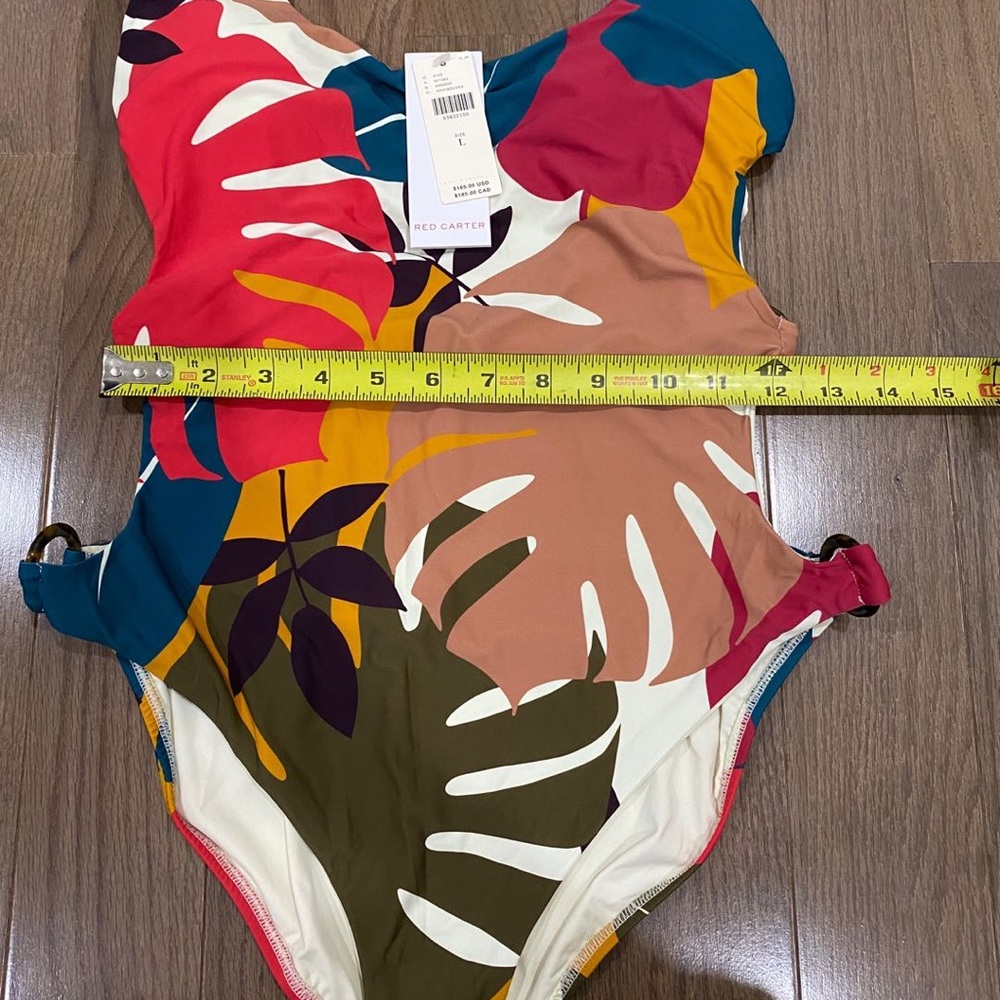 Last one Anthro Red Carter Charlie One-Piece Swimsuit - Picture 11 of 12